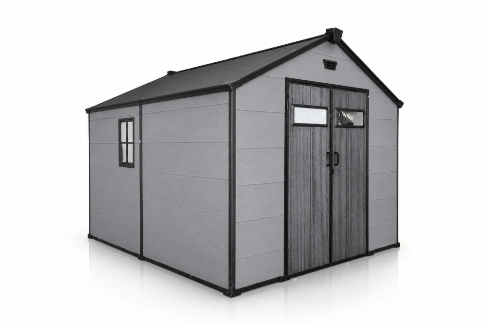 Garlist ZDP-03 Záhradný plastový domček 245 × 245 cm (6 m²) sivý