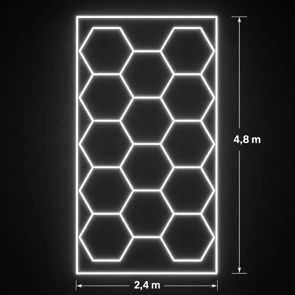 Garlist LRX-14 Hexagon 680 W LED osvetlenie, 2,4 × 4,8 m