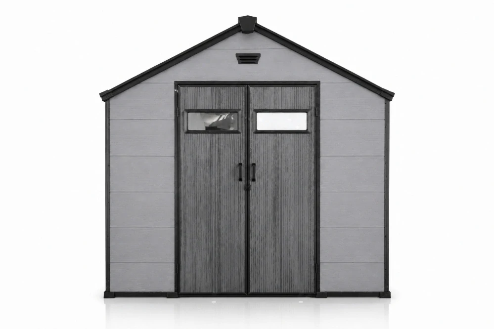 Garlist ZDP-03 Záhradný plastový domček 245 × 245 cm (6 m²) sivý