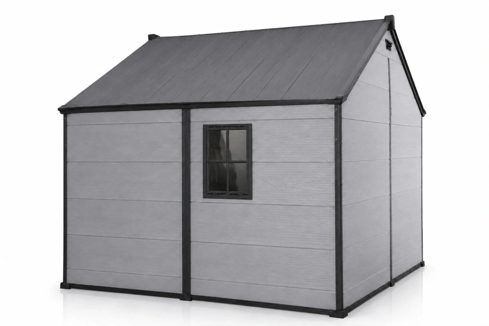 Garlist ZDP-03 Záhradný plastový domček 245 × 245 cm (6 m²) sivý