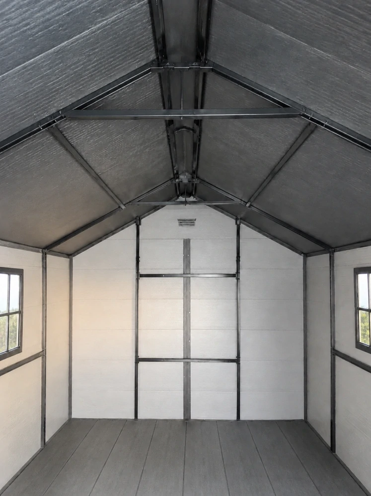 Garlist ZDP-04 Záhradný plastový domček 245 × 306 cm (7,5 m²) sivý